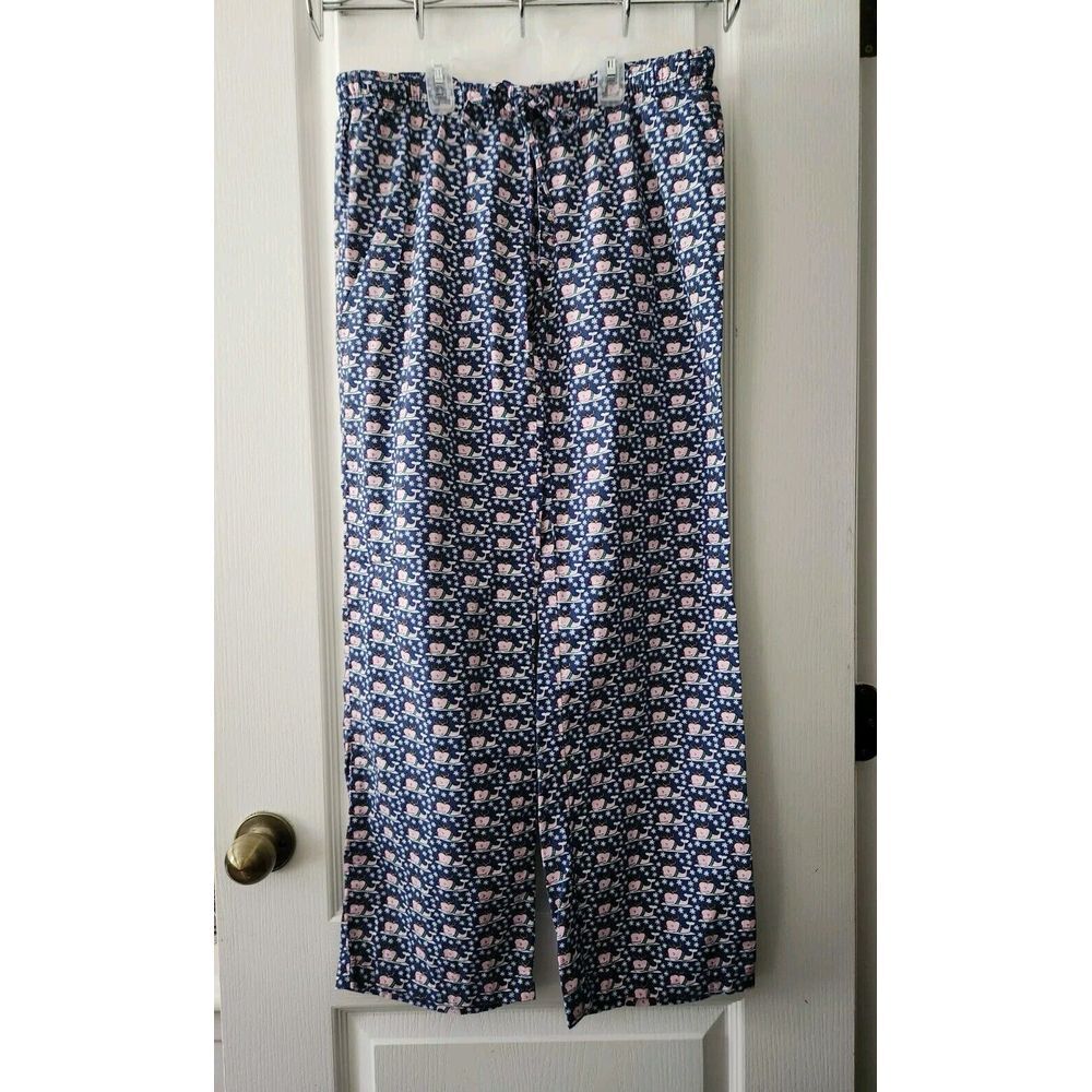 Vineyard Vines Santa Whale Christmas Lounge‎ Womens Pijama Pants Size XS